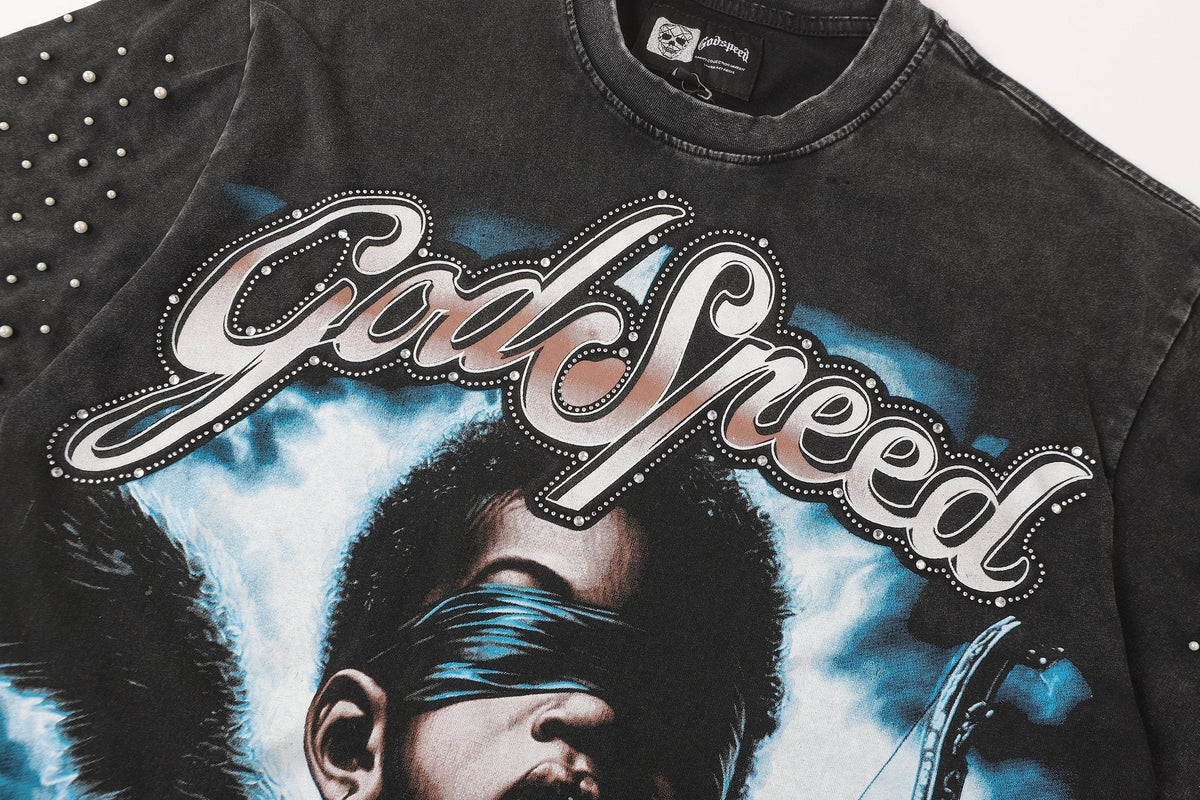 Godspeed Archer Studded Sleeve T-Shirt ¡ª detail