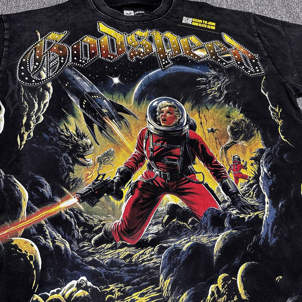 Godspeed Astronaut Graphic T-Shirt ¡ª detail