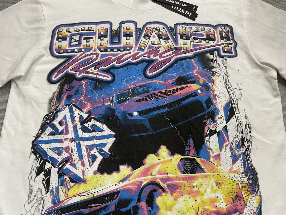 GUAPI Racing Car Graphic T-Shirt ¡ª fabric_closeup