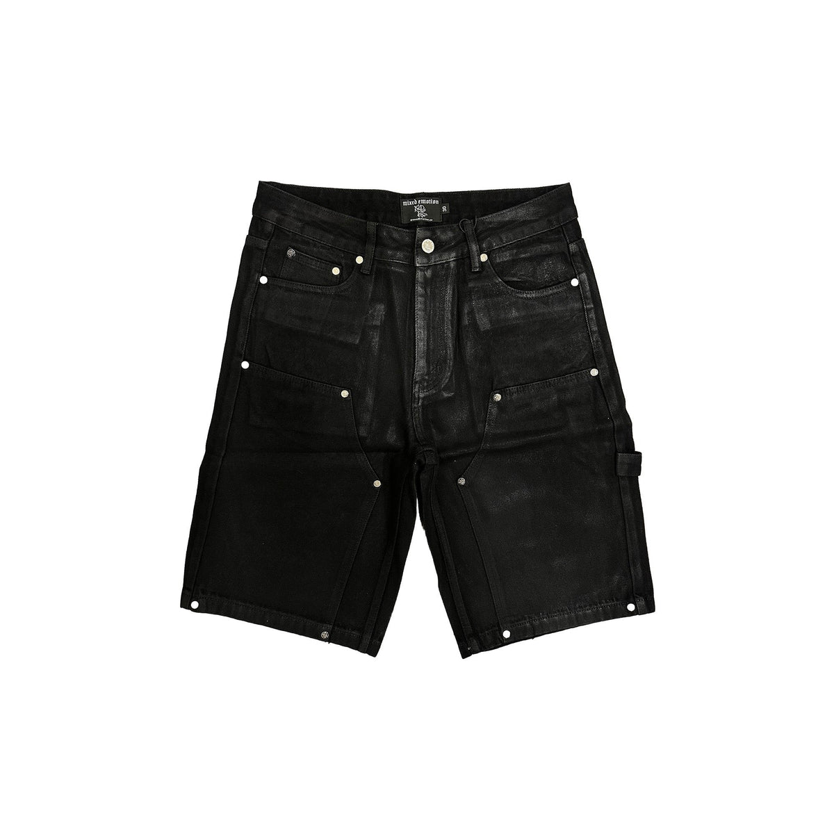 Mixed Emotion Black Logo Cargo Shorts ¡ª hero