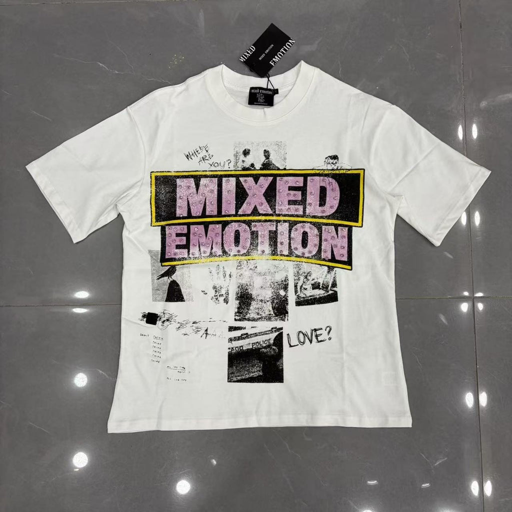 Mixed Emotion Short-Sleeve T-Shirt - White ¡ª hero