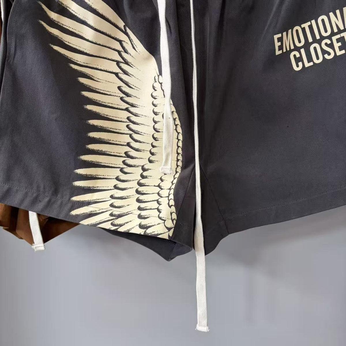 Emotional Closet Wing Graphic Drawstring Shorts ¡ª detail
