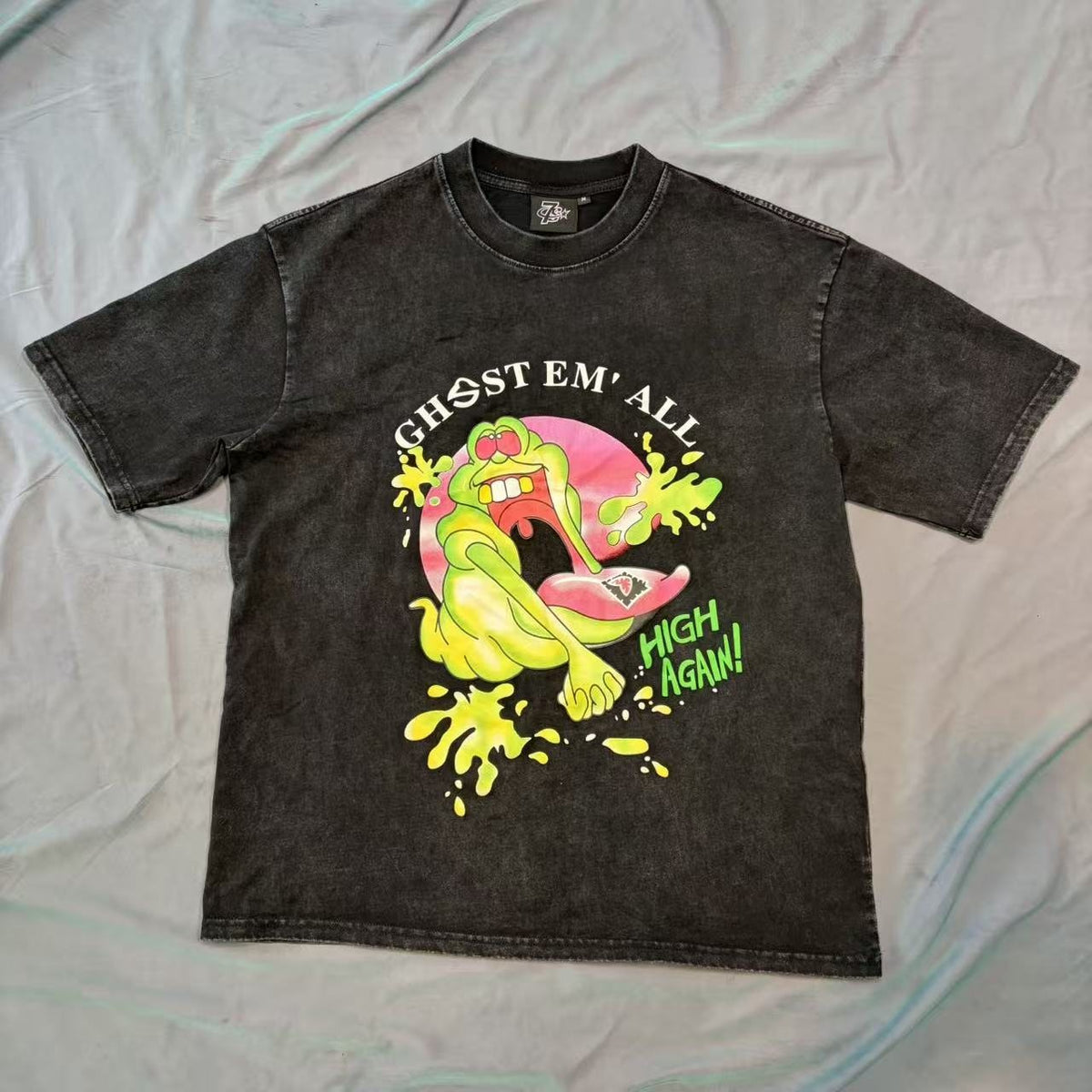 TRIPLE SEVENS Charcoal Ghost Graphic T-Shirt ¡ª hero
