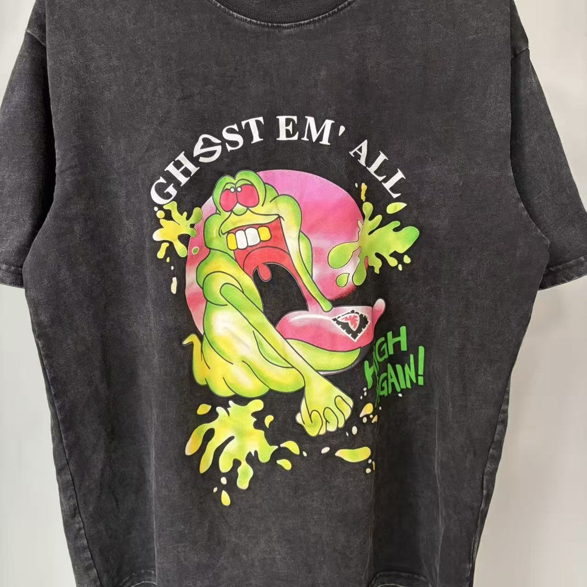 TRIPLE SEVENS Charcoal Ghost Graphic T-Shirt ¡ª detail