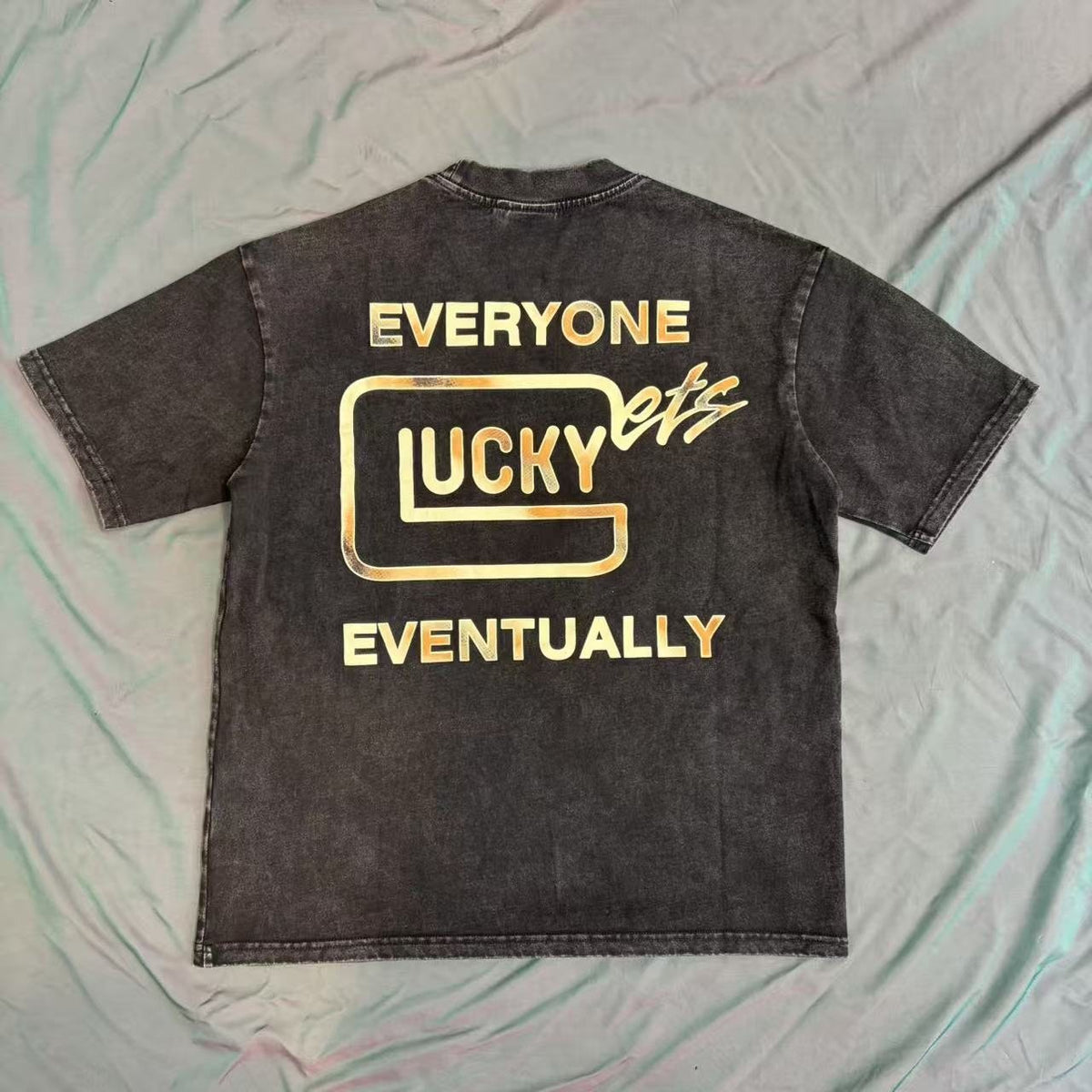 TRIPLE SEVENS Lucky Eventually Washed Graphic T-Shirt ¡ª back