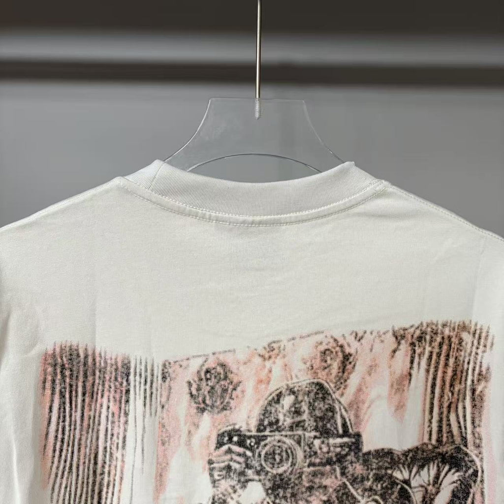 TRIPLE SEVENS Cream Front & Back Graphic T-Shirt ¡ª detail