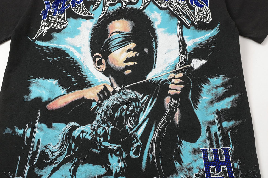 Life Hustlere Rhinestone Graphic T-Shirt ¡ª detail