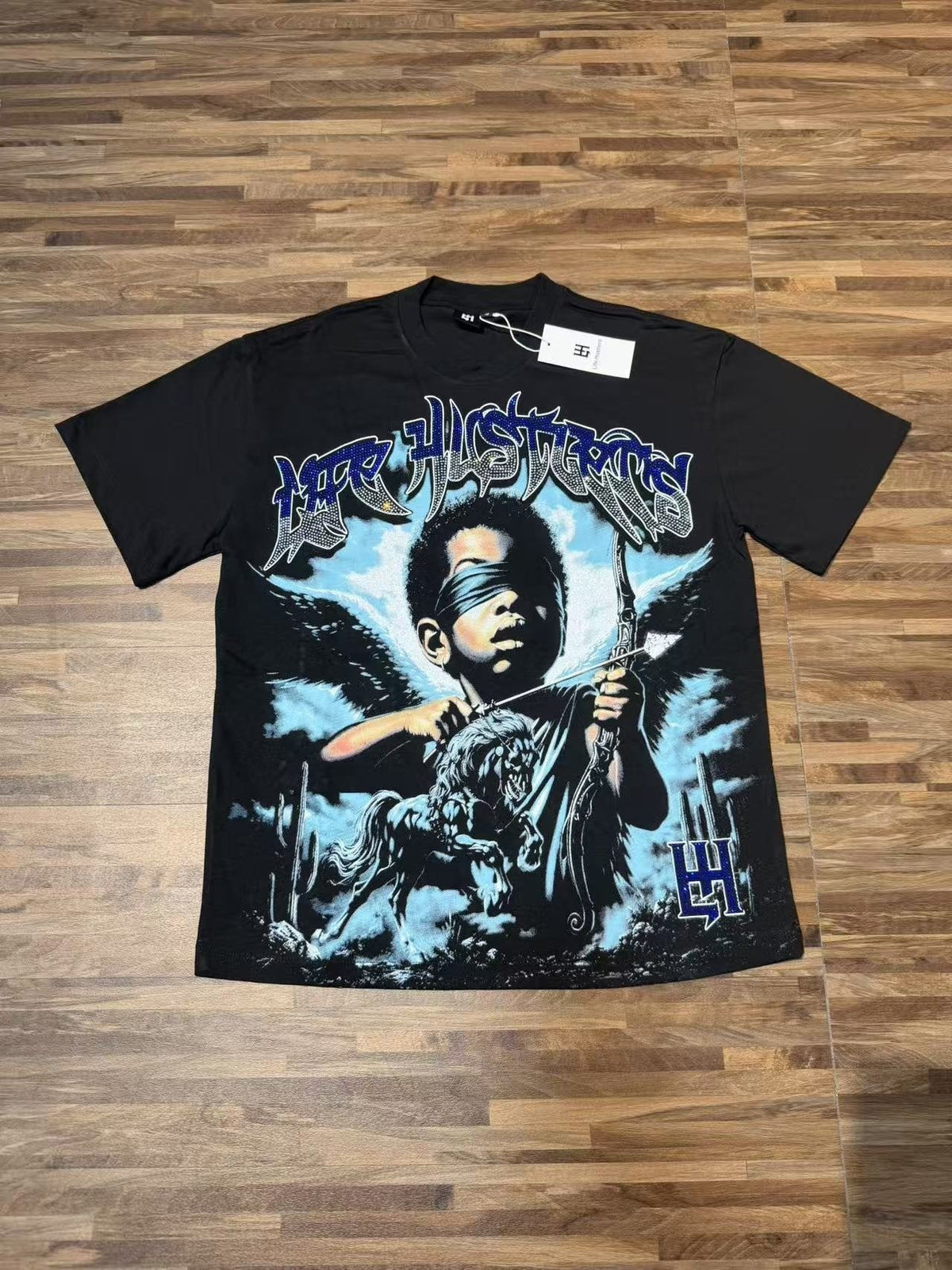 Life Hustlere Rhinestone Graphic T-Shirt ¡ª front