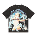 Life Hustlere Blue & White Graphic Black T-Shirt ¡ª hero