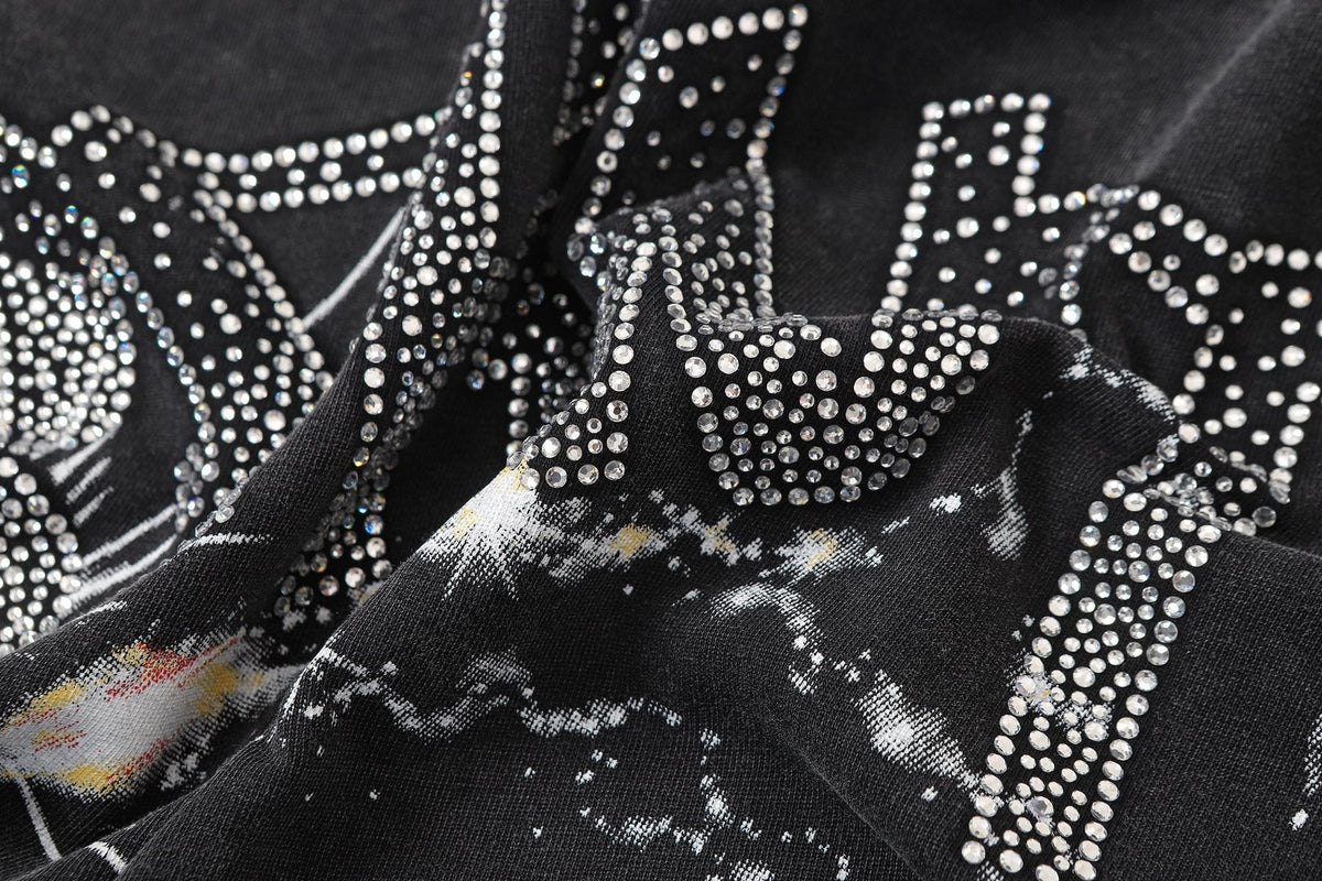 SAINT Washed Black Magician Devil Graphic T-Shirt ¡ª detail