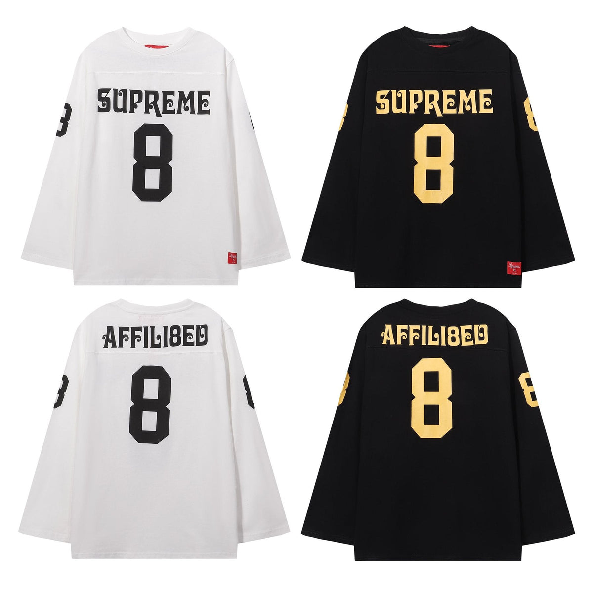 Supreme AFFILI8ED 8 Graphic Long-Sleeve T-Shirt ¡ª comparison