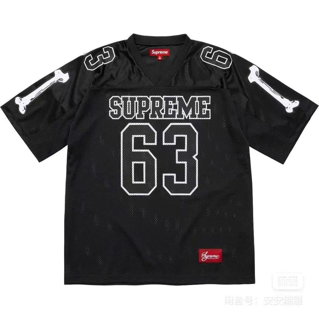 Supreme Bone Sleeve Number Football Jersey T-Shirt ¡ª hero