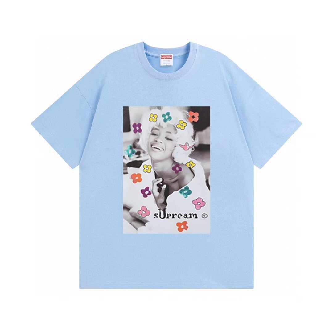Supreme Naomi Portrait Floral Graphic T-Shirt ¡ª front