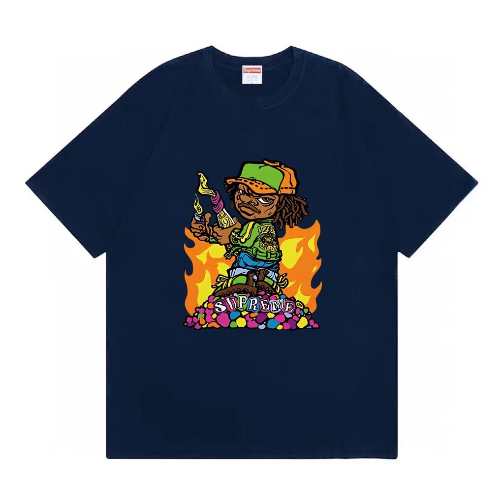 Supreme Molotov Kid Flame Graphic T-Shirt ¡ª front
