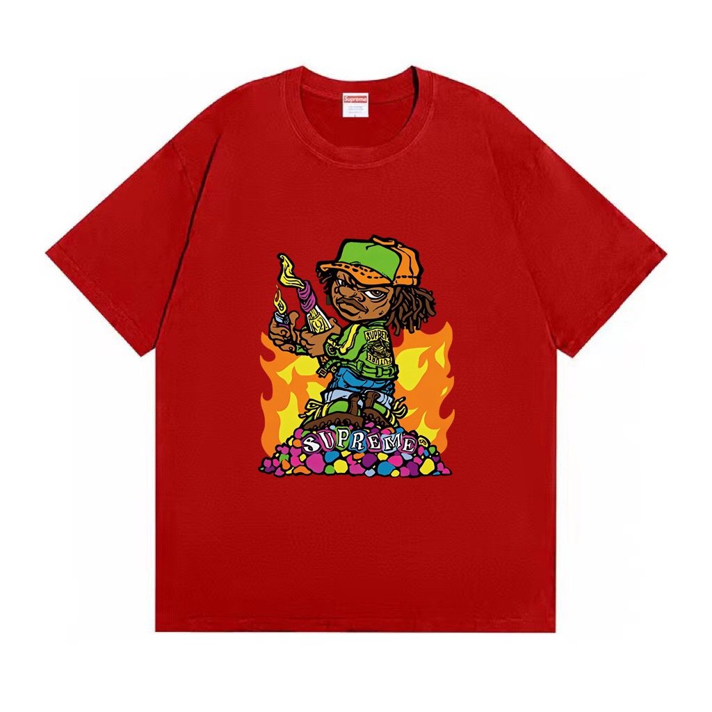 Supreme Molotov Kid Flame Graphic T-Shirt ¡ª front