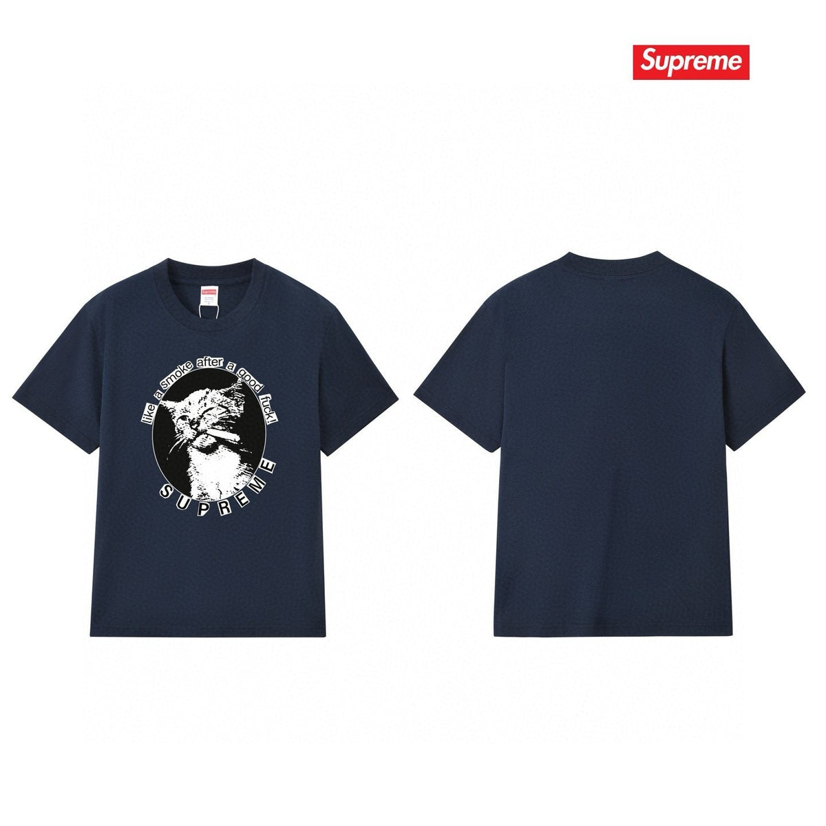 Supreme Cat Smoke Graphic T-Shirt ¡ª back