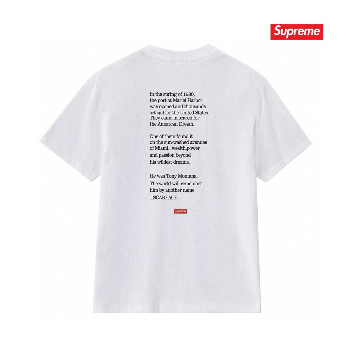 Supreme Scarface Movie Poster Graphic Short-Sleeve T-Shirt ¡ª back