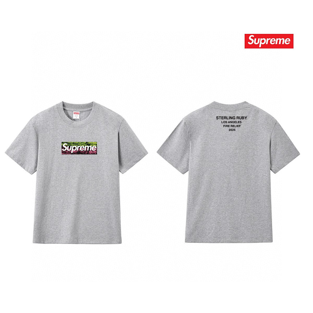 Supreme Los Angeles Wildfire Relief Box Graphic T-Shirt ¡ª comparison