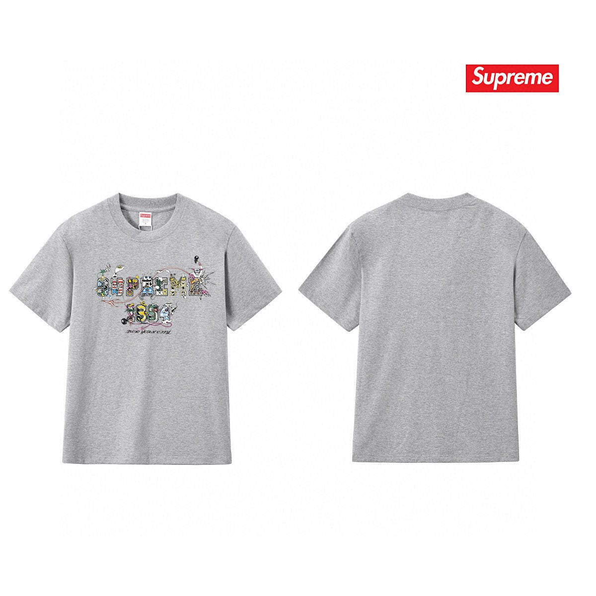 Supreme Cartoon Letter Graphic T-Shirt ¡ª back