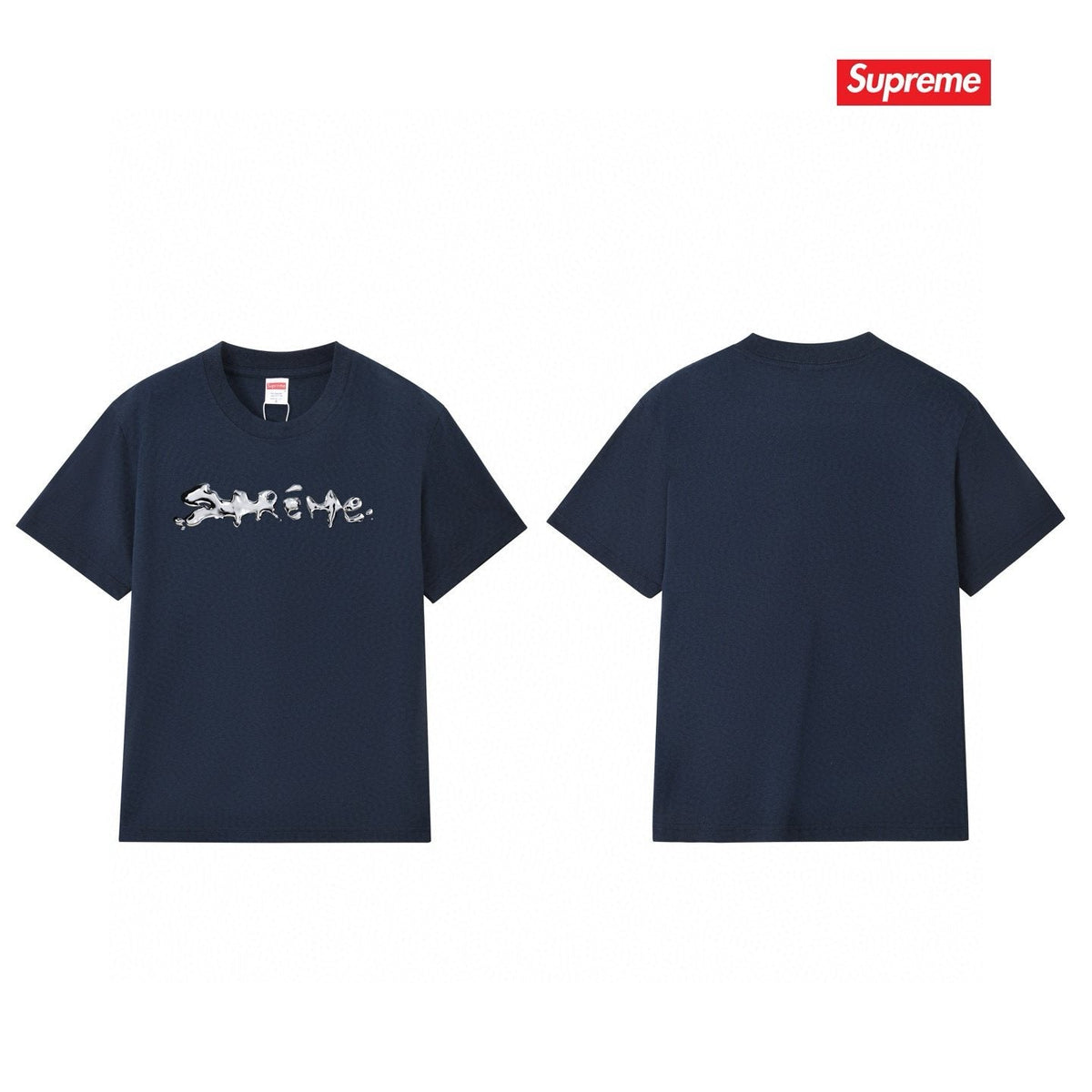 Supreme Chrome Wordmark Short-Sleeve T-Shirt ¡ª front