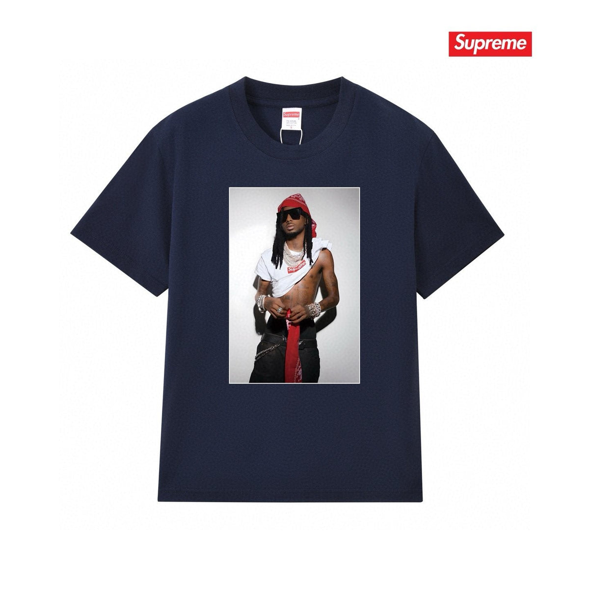 Supreme Playbi Caarti Portrait Graphic T-Shirt ¡ª front
