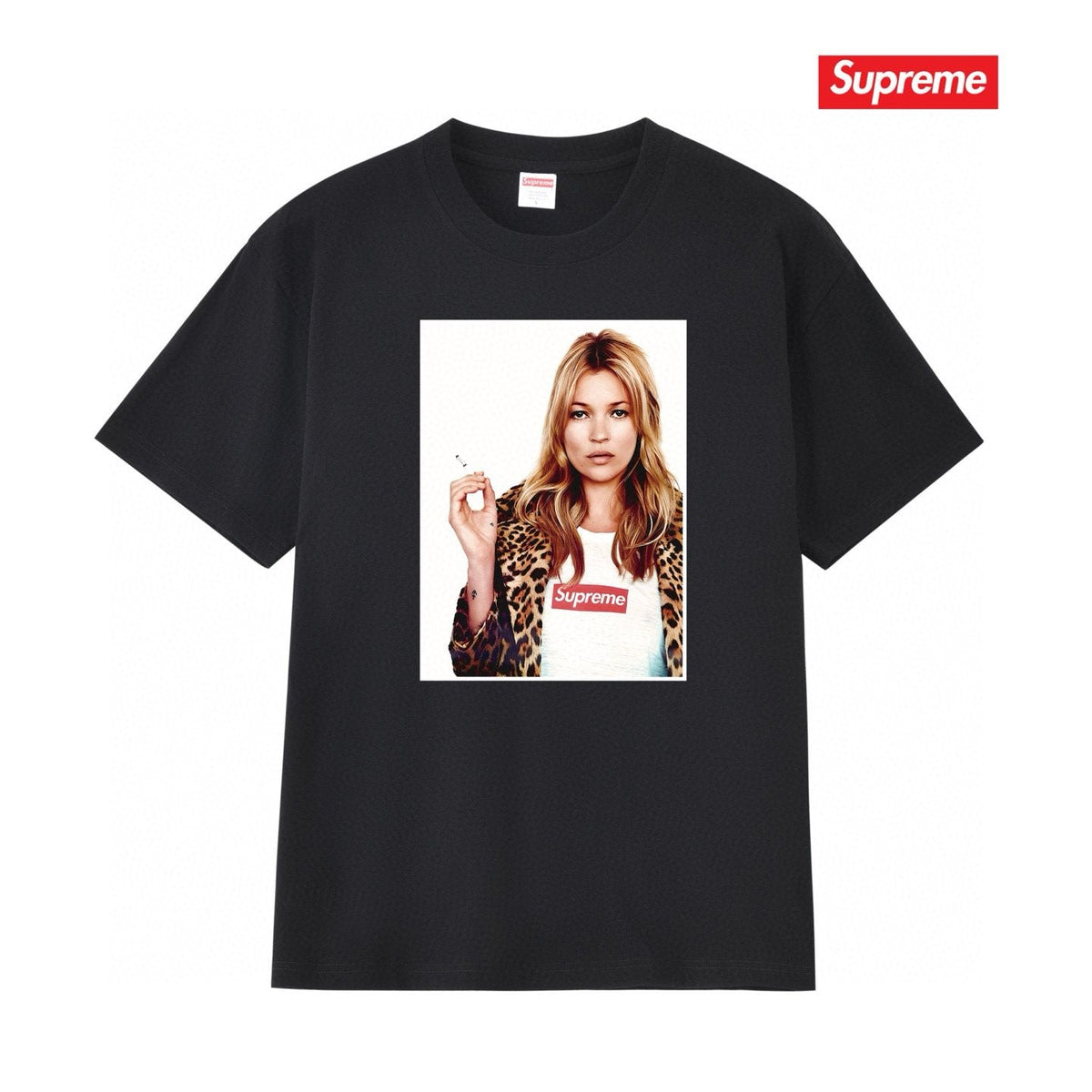 Supreme Kate Moss Portrait Graphic T-Shirt ¡ª front
