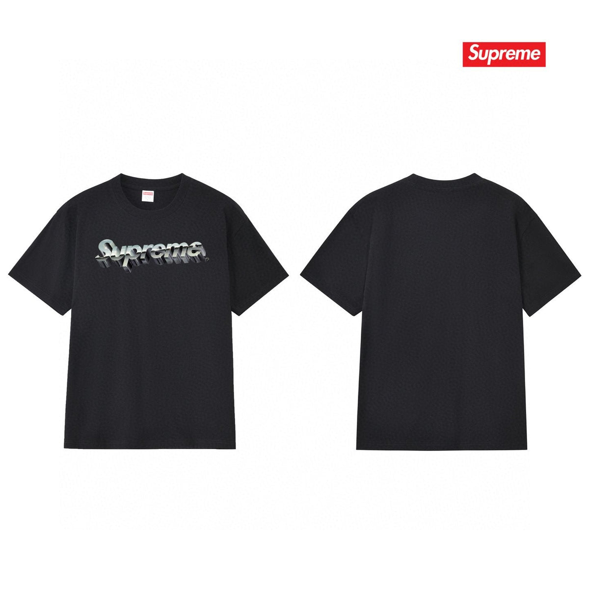 Supreme Metallic Wordmark Graphic T-Shirt ¡ª front