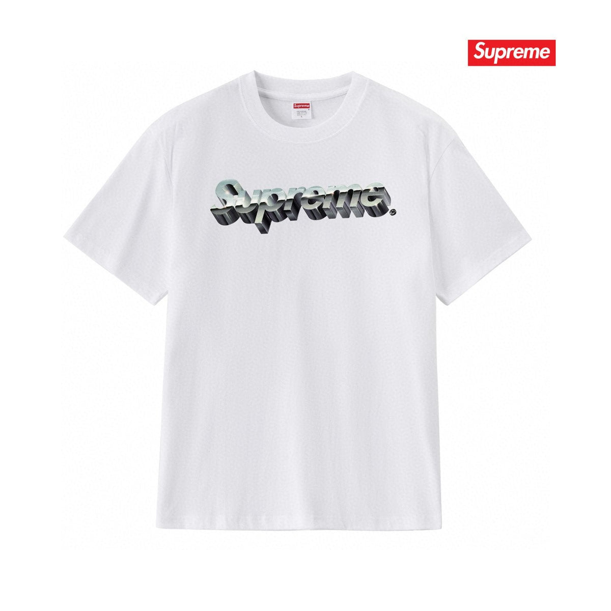 Supreme Metallic Wordmark Graphic T-Shirt ¡ª front