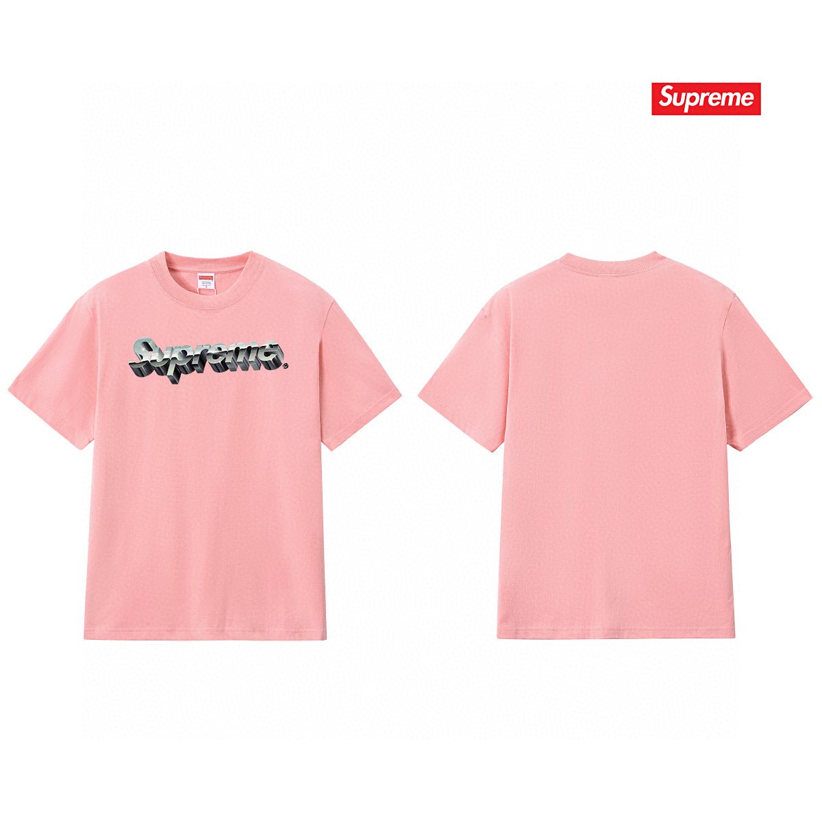 Supreme Metallic Wordmark Graphic T-Shirt ¡ª front