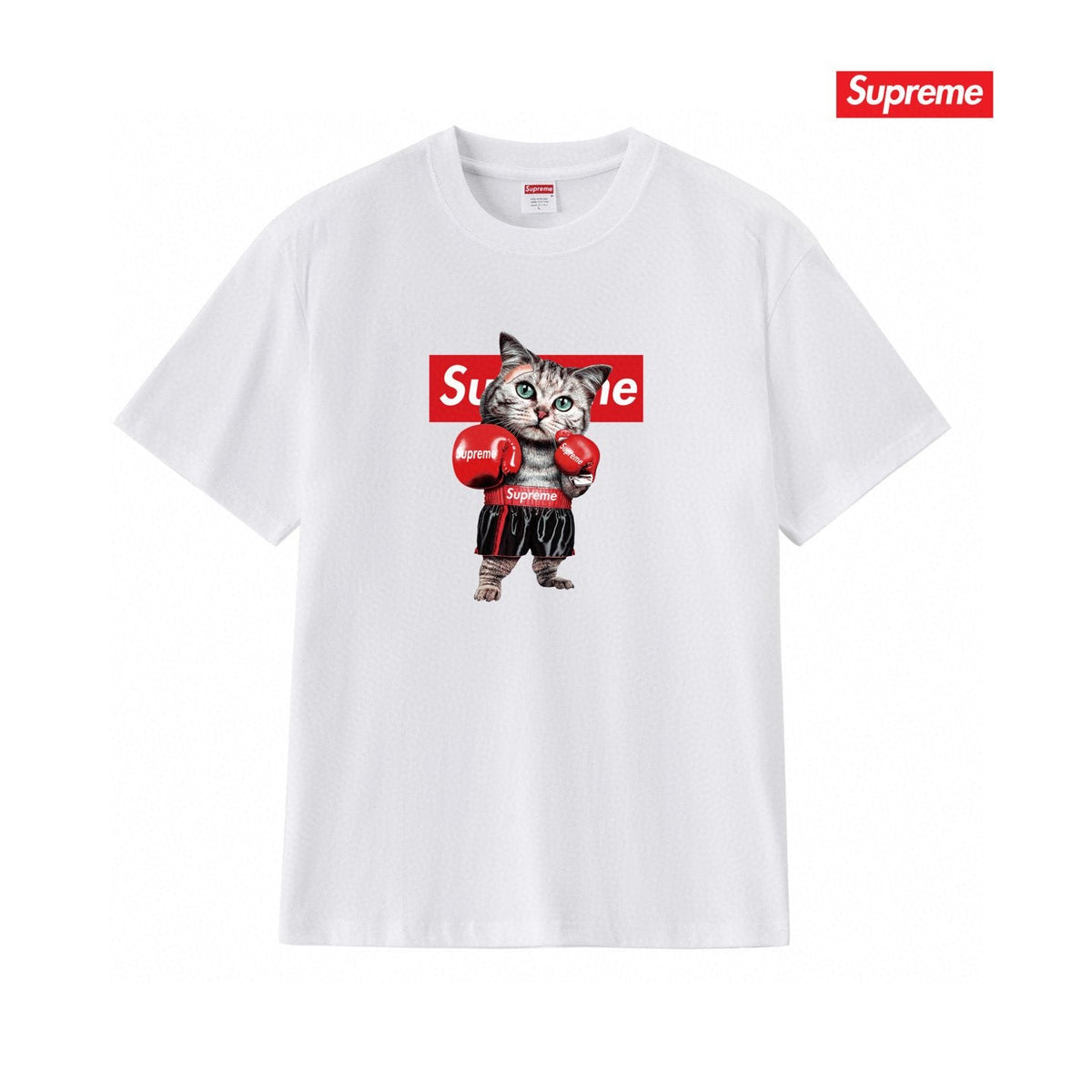 Supreme Boxing Cat Graphic T-Shirt ¡ª front