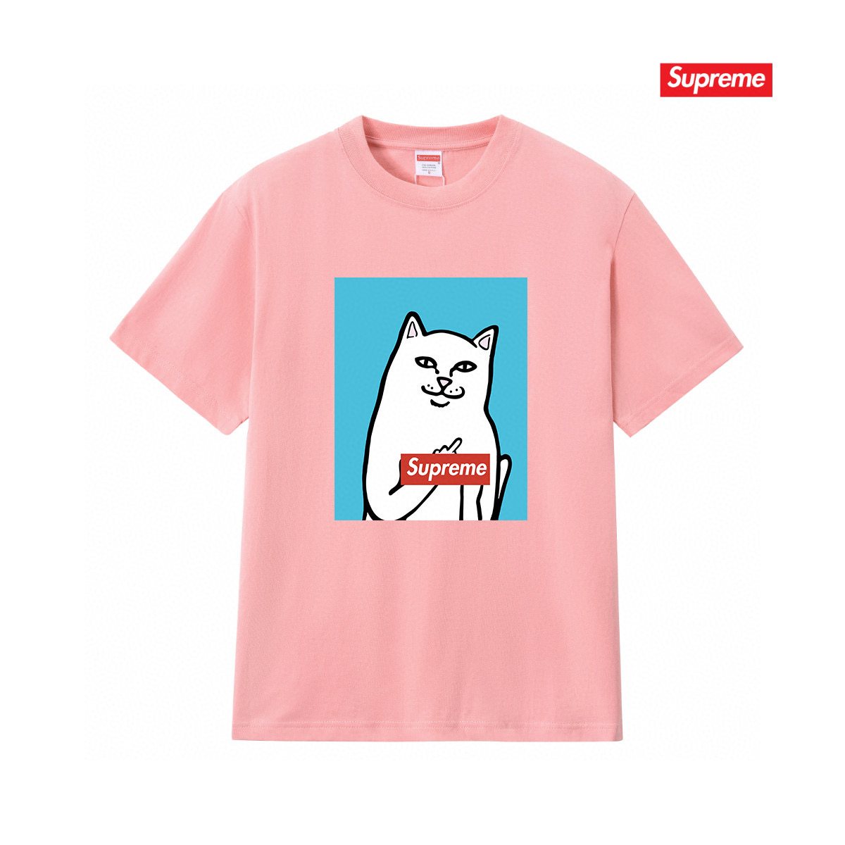 Supreme Cat Graphic Short-Sleeve T-Shirt ¡ª front