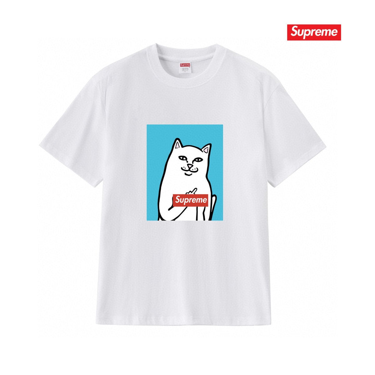 Supreme Cat Graphic Short-Sleeve T-Shirt ¡ª front