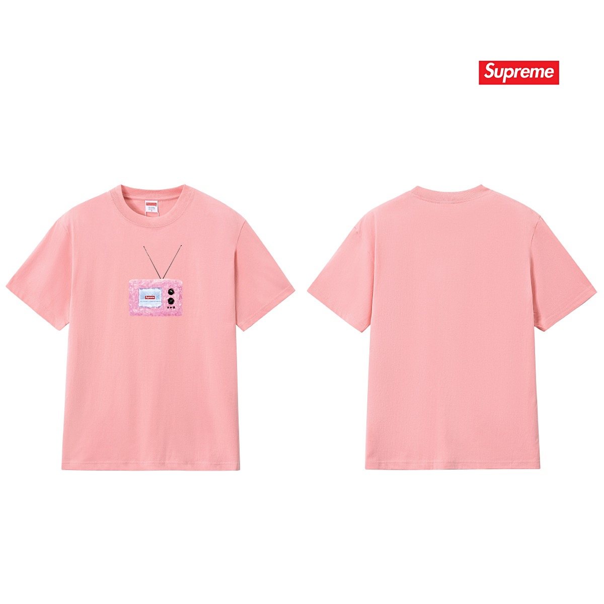 Supreme Pink TV Graphic T-Shirt ¡ª back