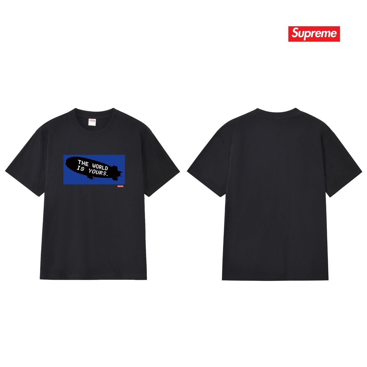 Supreme Blue Rectangle Brush Graphic T-Shirt ¡ª back
