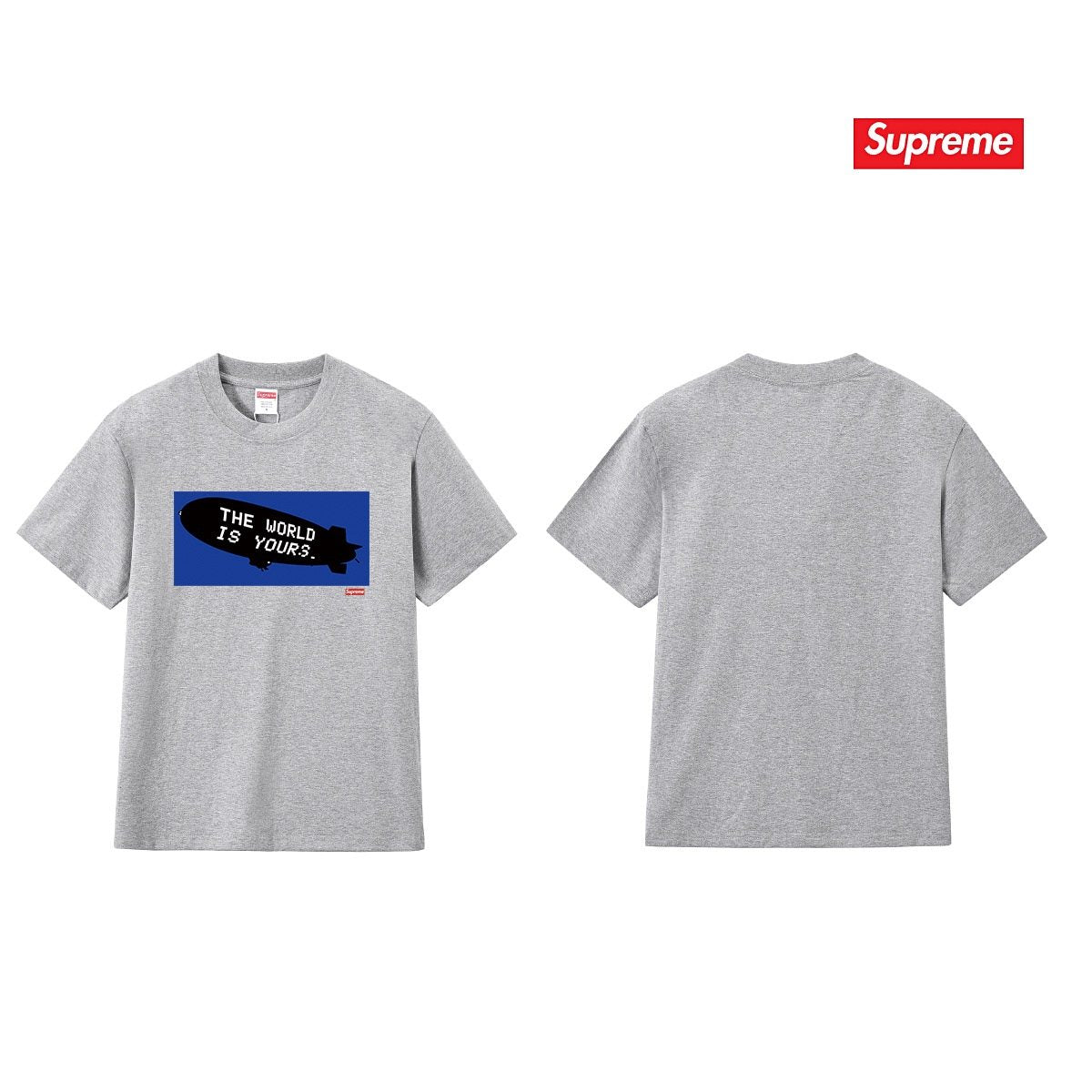 Supreme Blue Rectangle Brush Graphic T-Shirt ¡ª back