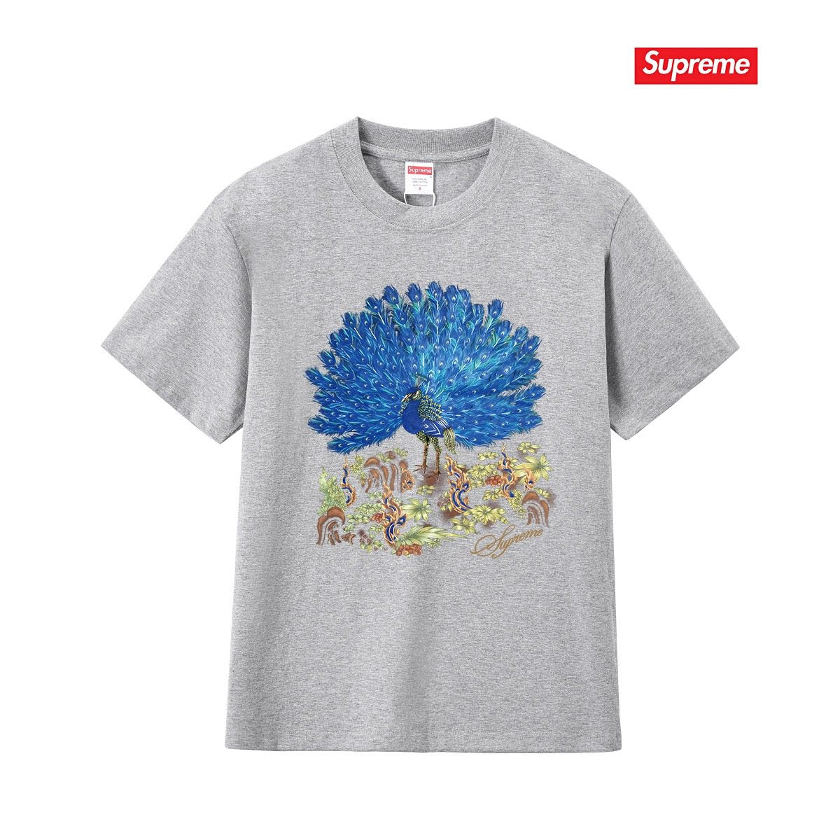 Supreme Peacock Graphic Short-Sleeve T-Shirt ¡ª front