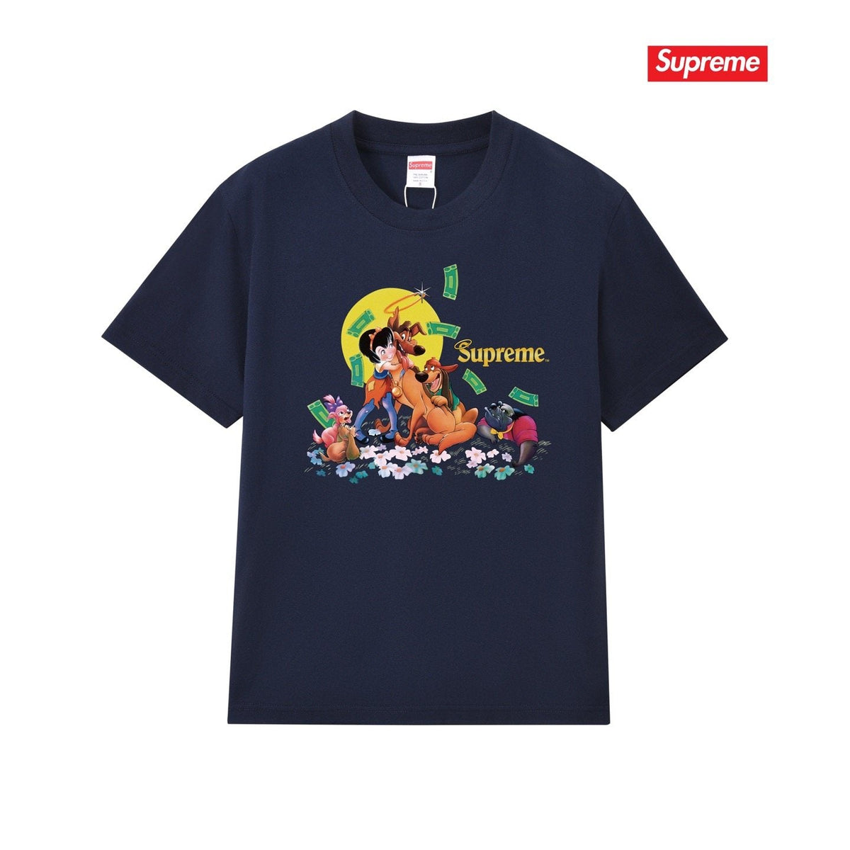 Supreme All Dogs Go To Heaven Dog Graphic T-Shirt ¡ª front