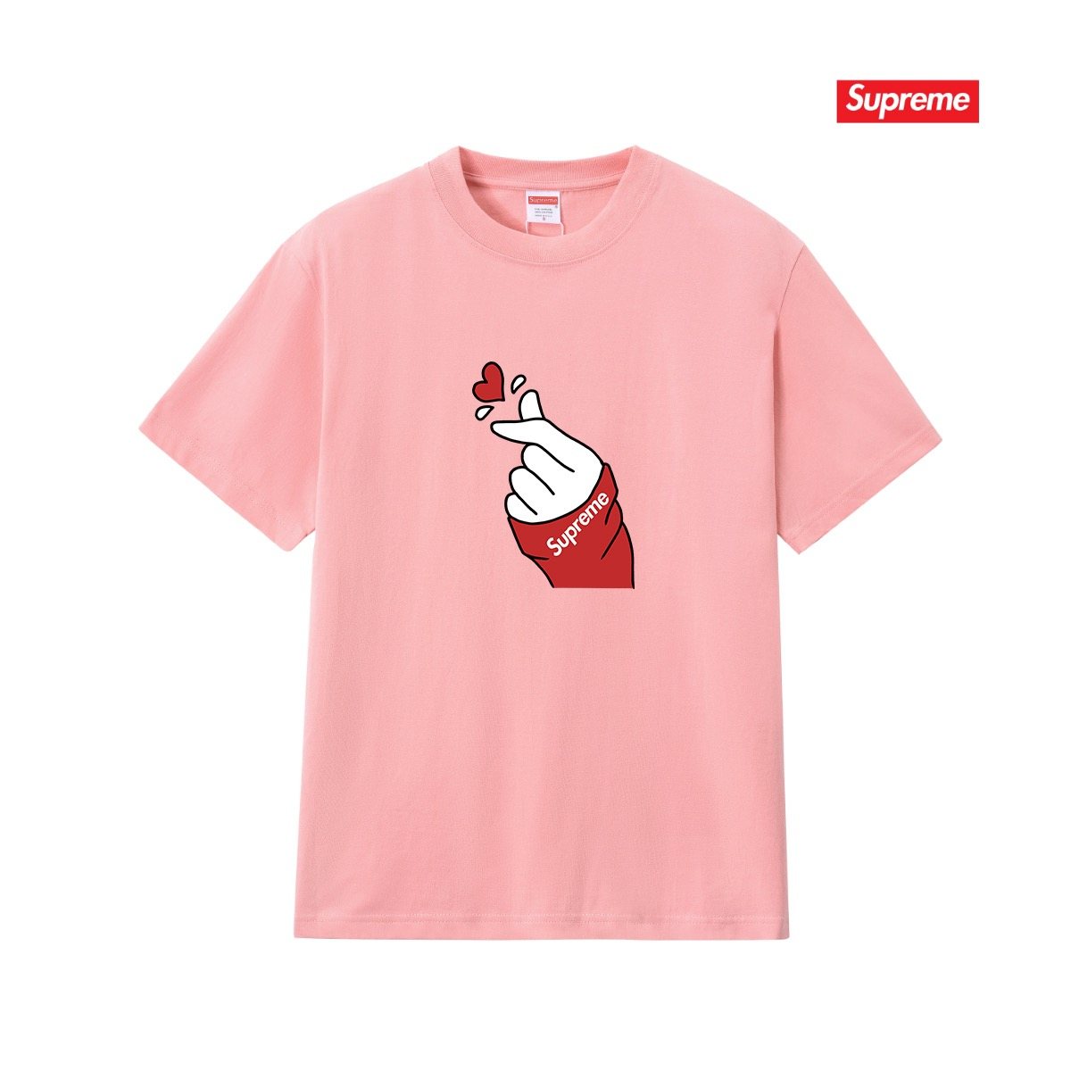 Supreme Finger Heart Graphic T-Shirt ¡ª front
