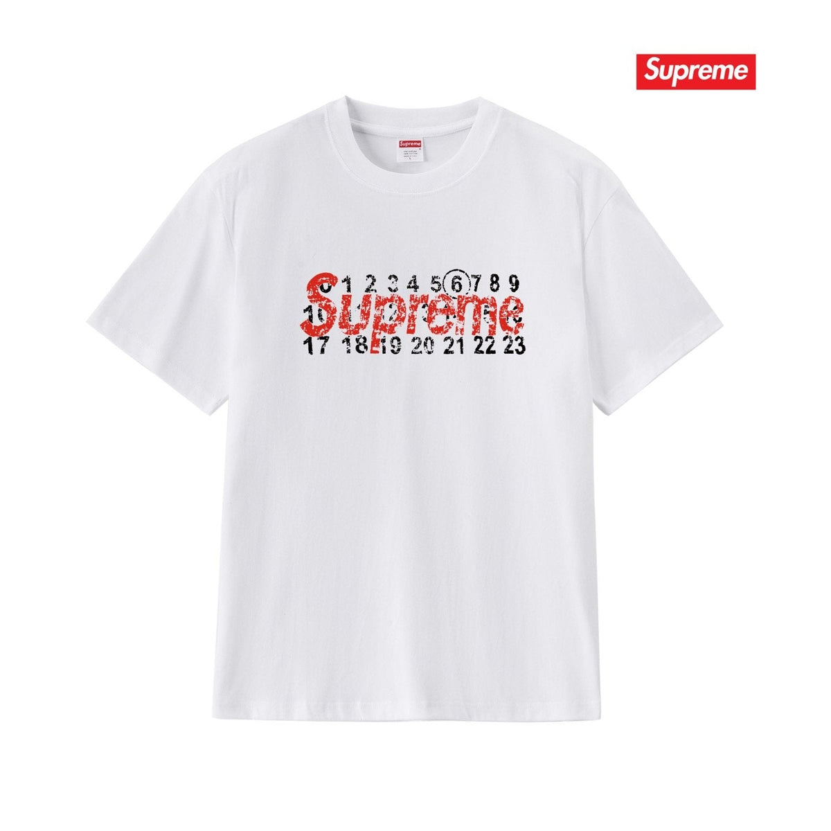 Supreme Number Graphic Short-Sleeve T-Shirt ¡ª front