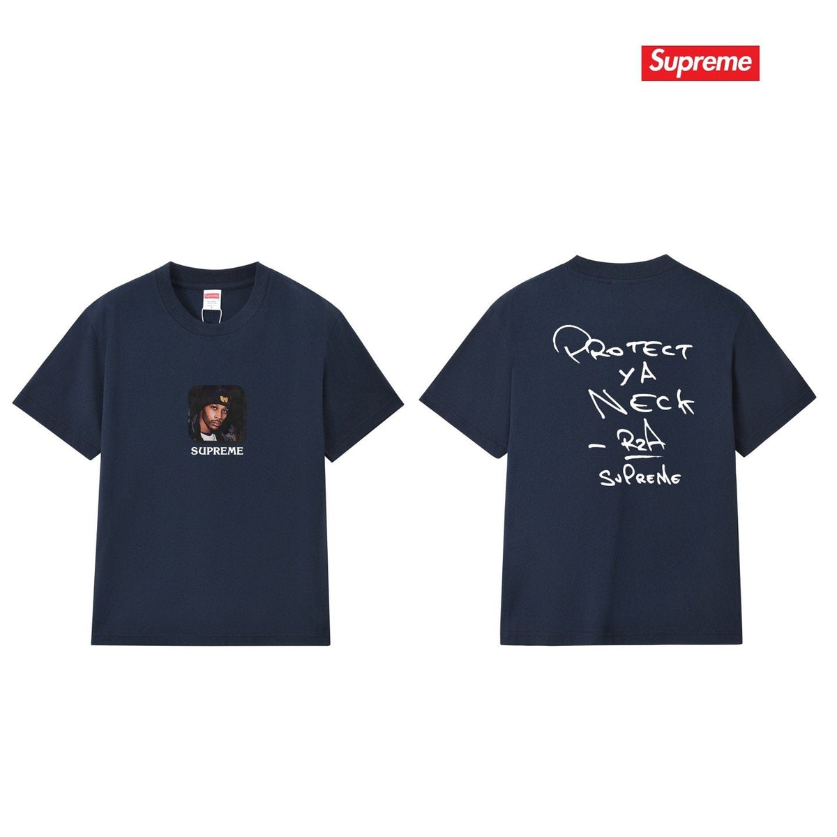 Supreme Protect Ya Neck RZA Portrait Graphic T-Shirt ¡ª comparison