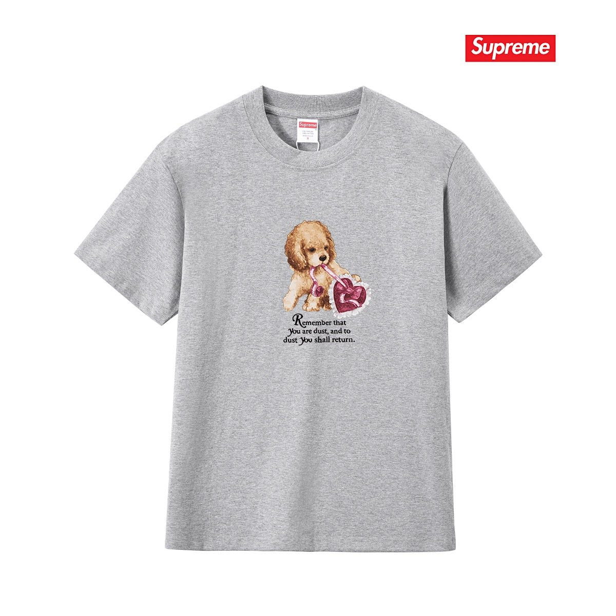 Supreme Dog and Heart Graphic T-Shirt ¡ª front