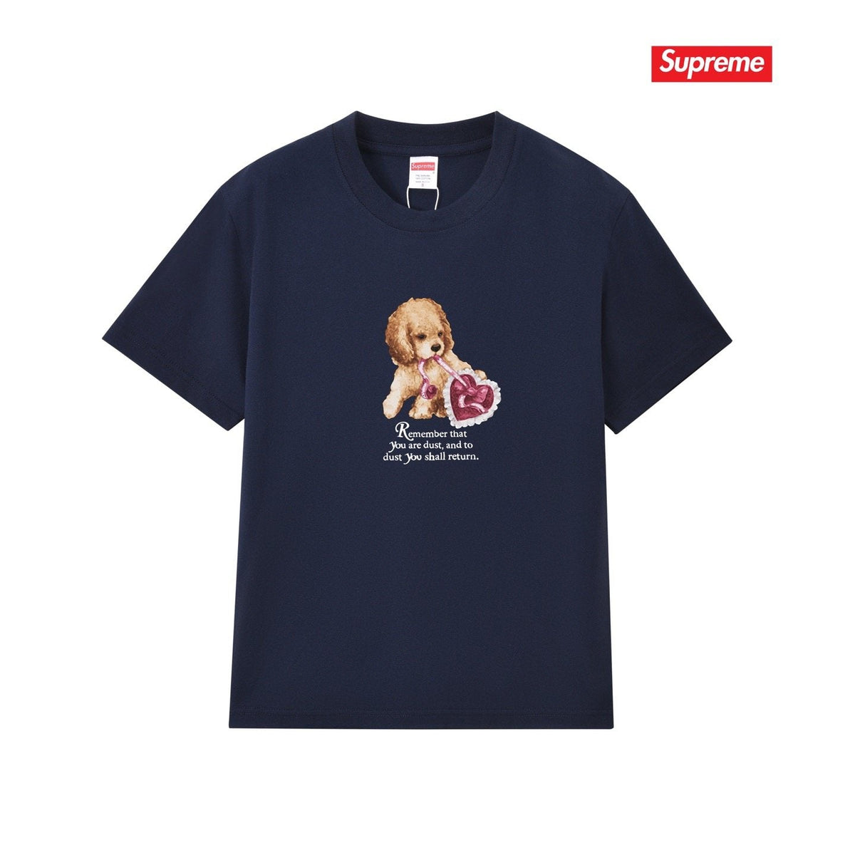 Supreme Dog and Heart Graphic T-Shirt ¡ª front