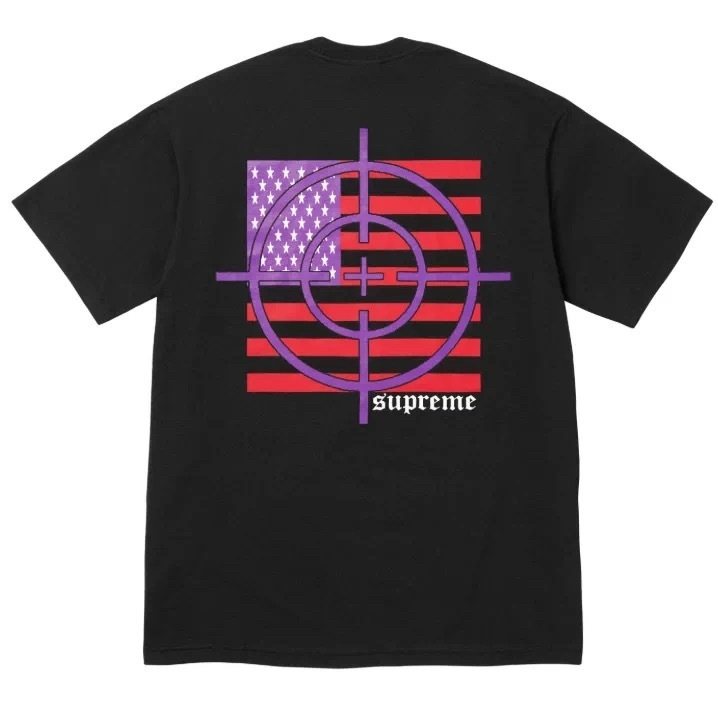Supreme Flag Target Back Graphic T-Shirt - Black ¡ª back