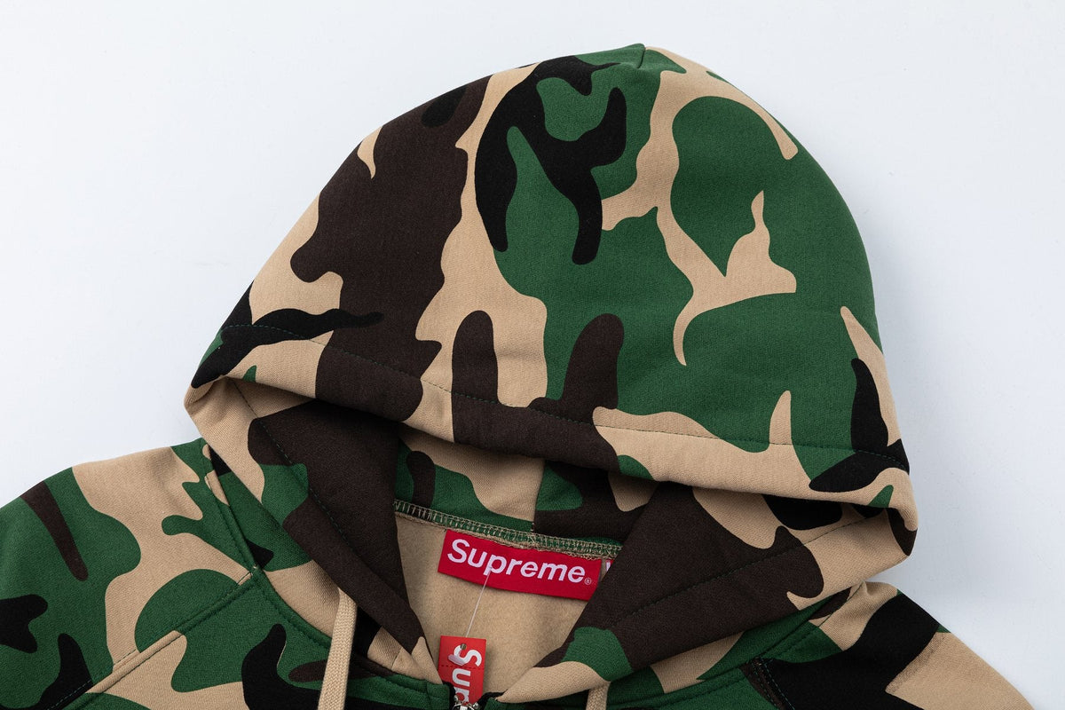 Supreme Green Camo Zip Hoodie ¡ª detail