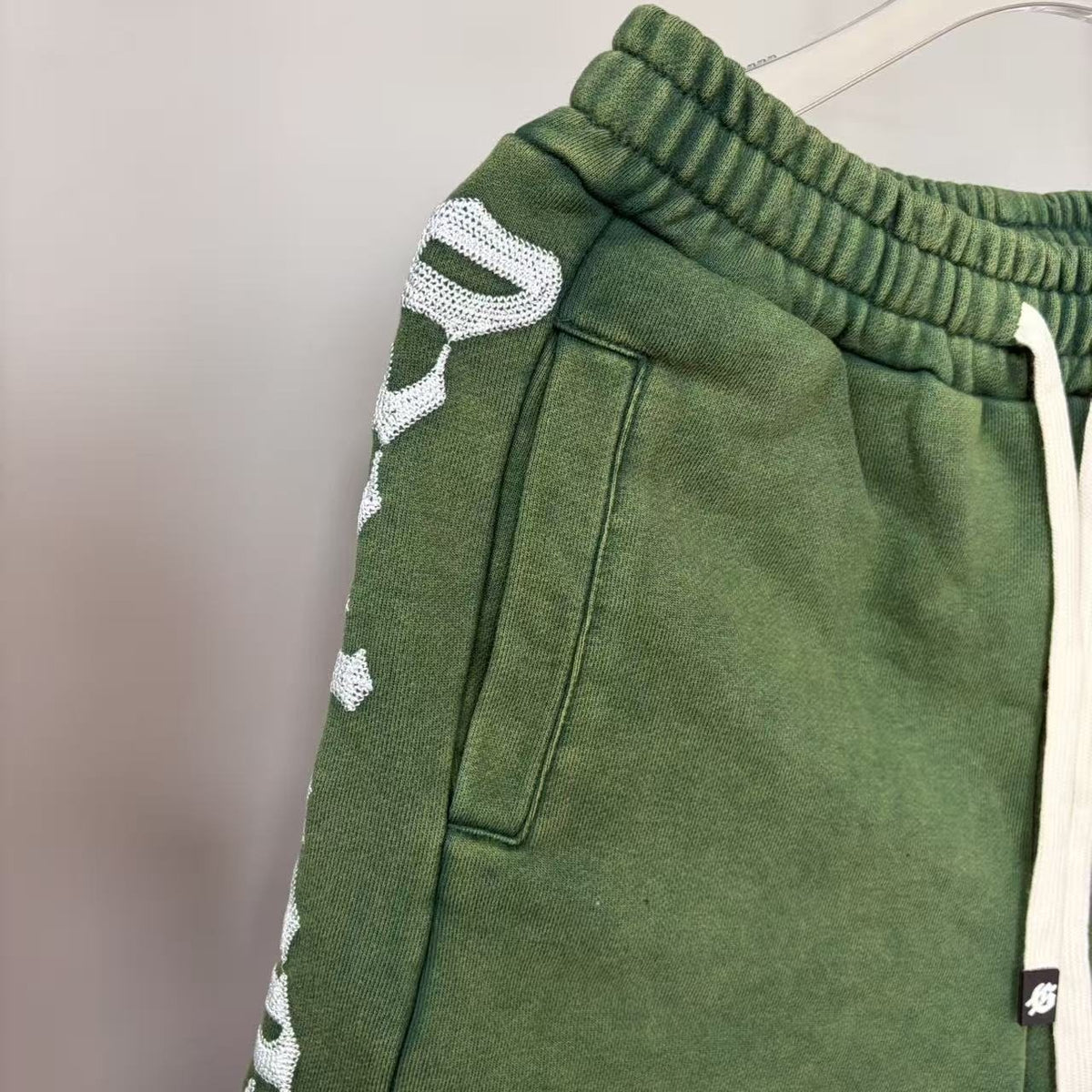 Godspeed Green Side Graphic Sweat Shorts ¡ª detail