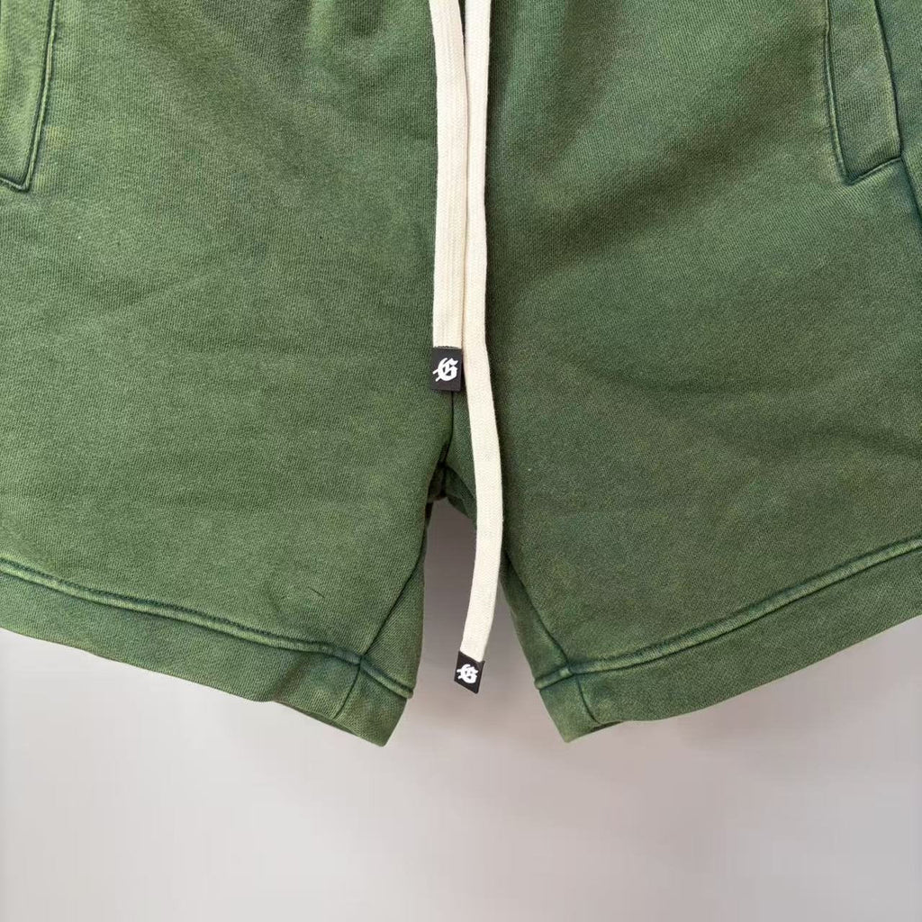 Godspeed Green Side Graphic Sweat Shorts ¡ª detail