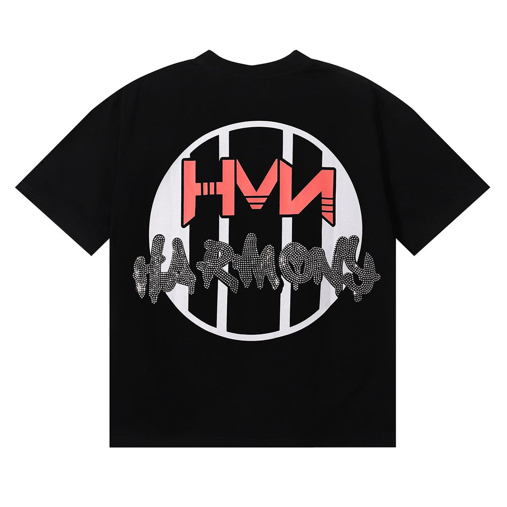HARMONY Rhinestone Graphic Short-Sleeve T-Shirt ¡ª back