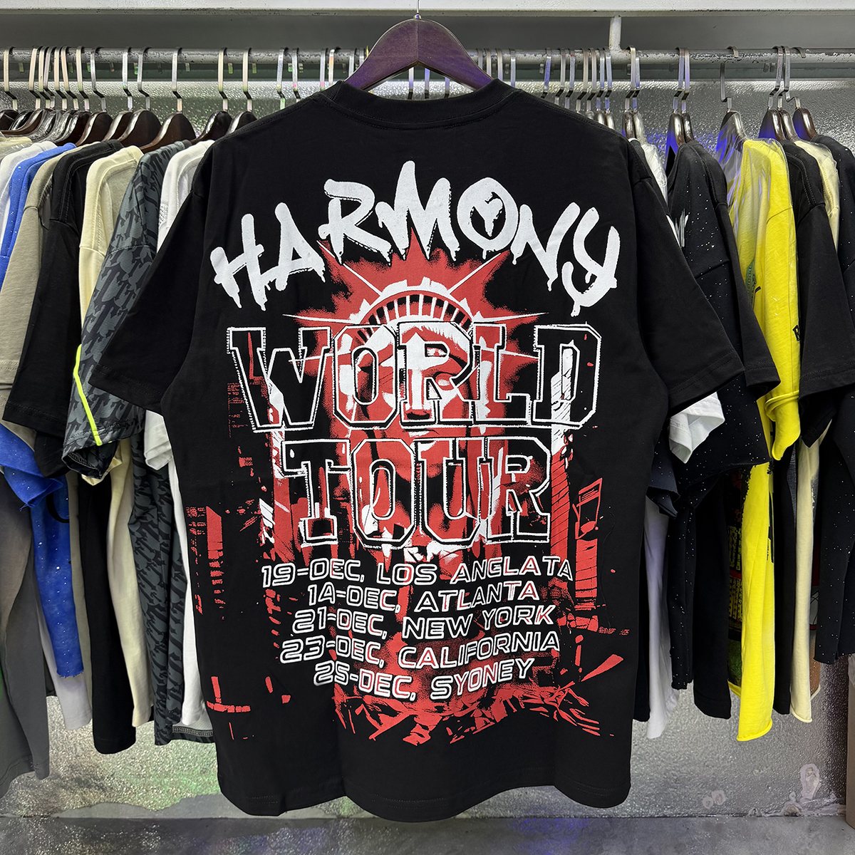 HARMONY Statue of Liberty World Tour Graphic T-Shirt ¡ª context