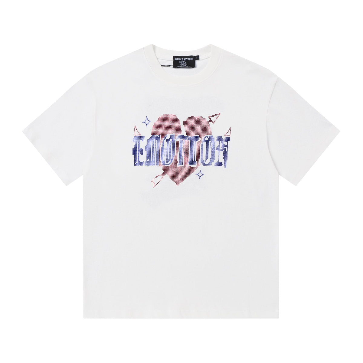 MIXED EMOTION Heart Graphic Short-Sleeve T-Shirt ¡ª front