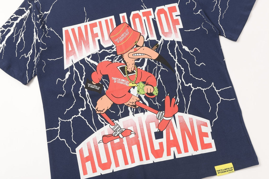 THAT'S A AWFUL LOT OF COUGH SYRUP Lightning Cartoon Graphic T-Shirt ¡ª detail